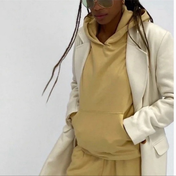 WeWoreWhat Oversized Hoodie Solid Sand Sweatshirt Women's XS - Picture 2 of 6